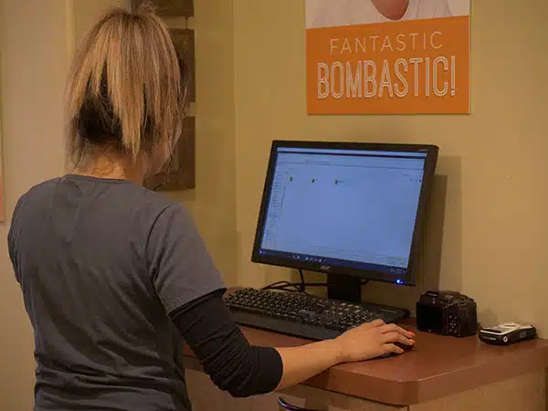 bernstein-ortho-48 working on the computer