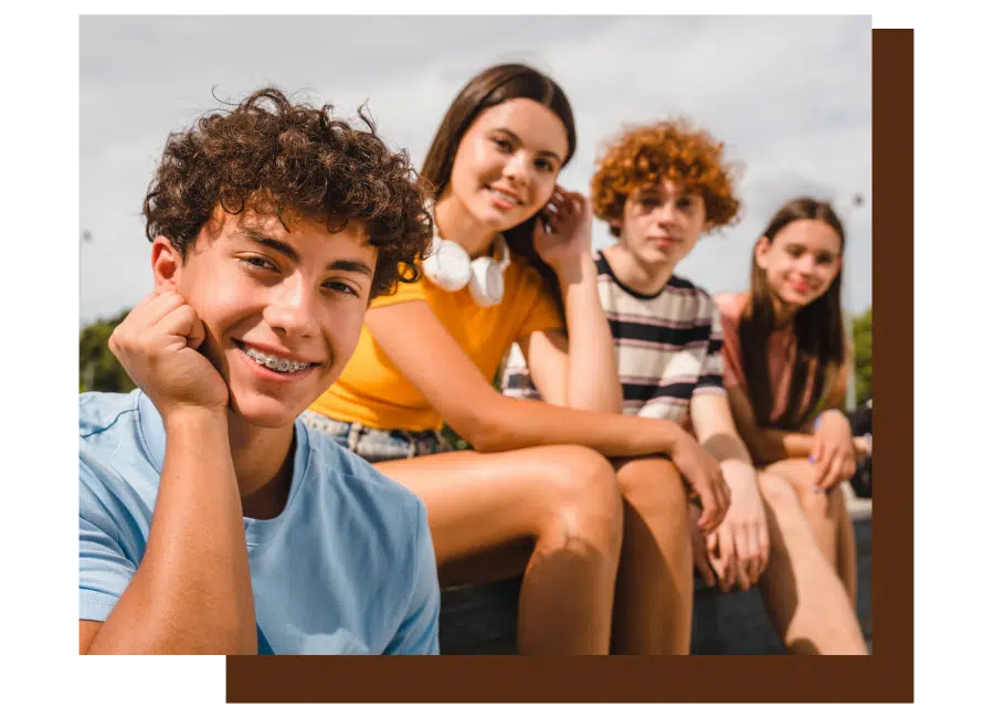 group of teenagers